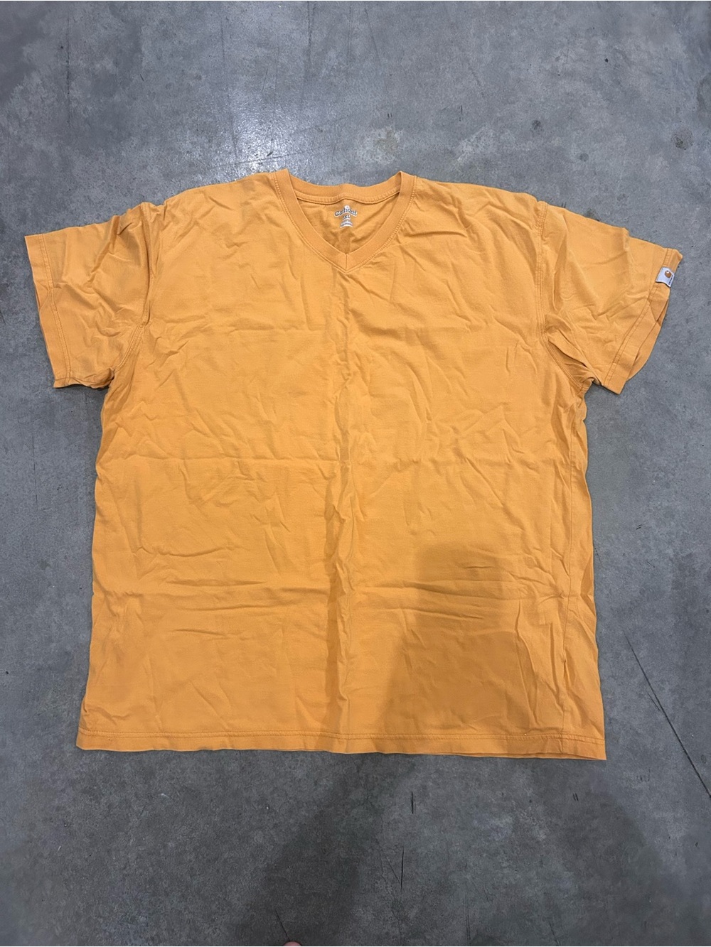 Carhartt Men's V-Neck Tee in Mustard